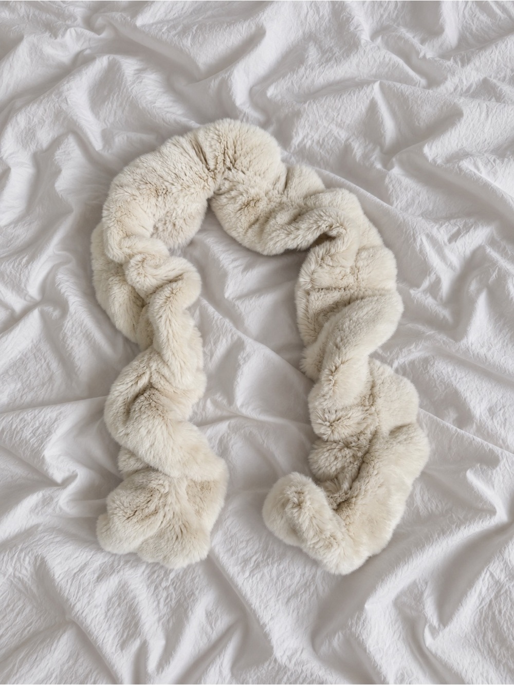 Donna Salyers Plush Faux Fur Scarf - Ivory